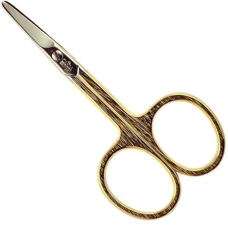 CAMILA SOLINGEN Camila Solingen CS01 Safety Tip Baby Nail Scissors for Manicure and Pedicure Grooming Scissors for Toddler Nail Care, Hypoallergenic Gold Plated Scissors. Made of Stainless Steel in Solingen, Germany