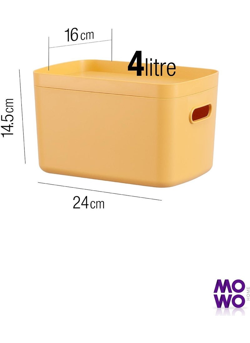 Alegra 6 Pieces 4 Lt Mustard Multi-Purpose Cabinet Organizer Box with Lid, Decorative Storage Box - pzsku/ZE36B67F755128BFA70F4Z/45/_/1730650174/55db4ac5-8e7c-4860-a4bc-ad4454287cd2