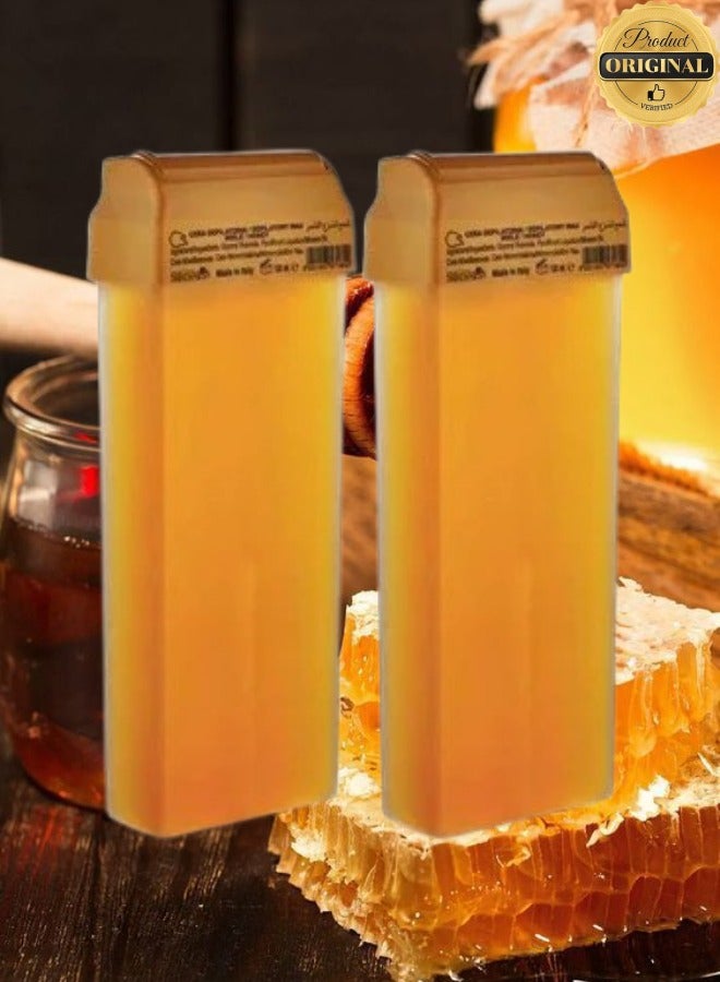 Spa System 2 Pieces Honey Depilatory Wax Refill Beige 100ml - Image 1