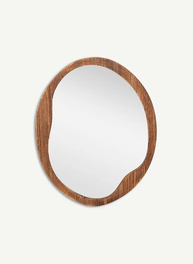 OC HOME Yali Wall Mounted Mirror -Walnut