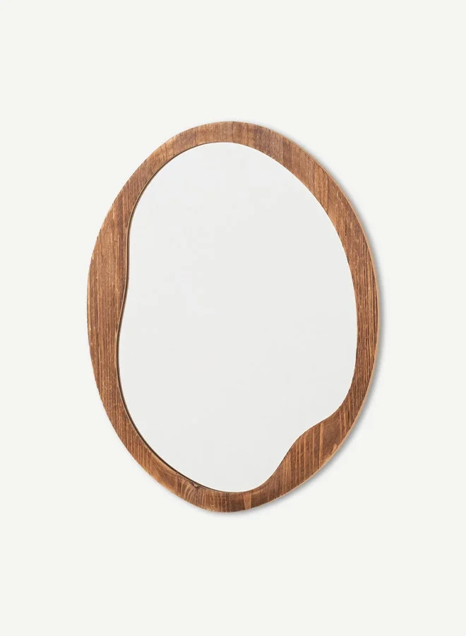 OC HOME Yali Wall Mounted Mirror -Walnut