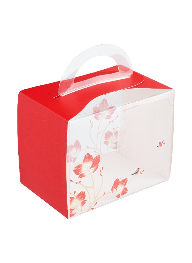 Restaurantware 5 Inch x 3.25 Inch Individual Cupcake Boxes, 100 Disposable Cupcake Display Boxes - With Handle, Bird Accent, Clear Plastic Single Cupcake Containers, For Weddings Or Birthdays - Image 2