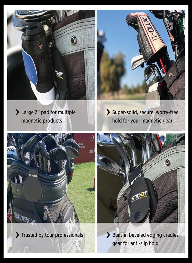 STICK-IT STICKIT Magnetic Golf Bag Landing Pad I Metal Bag Clip for Quick and Easy Use of Magnetic Golf Gear & Accessories with Convenient Positioning on Your Golf Bag - Image 5