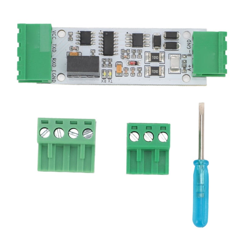 diustou TTL To RS485 Adapter Module 5.08mm Terminal Block Built-In TVS Surge Protection - Self Recovery Fuse Guard RS485 Converter Board With Digital Isolator For Industrial Communication - Image 4