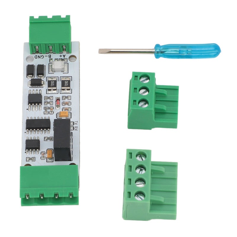 diustou TTL To RS485 Adapter Module 5.08mm Terminal Block Built-In TVS Surge Protection - Self Recovery Fuse Guard RS485 Converter Board With Digital Isolator For Industrial Communication - Image 5