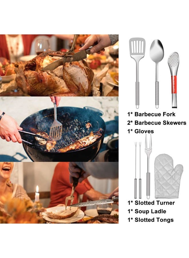 PRETTYFINE 35 Pcs Camping Kitchen Utensil Set Outdoor Kitchen Gear, Outdoor Cooking and Grilling Utensil Travel Set Perfect for Camping Accessories Cooking, RV Camp. Camping, BBQs, Parties and More - Image 5
