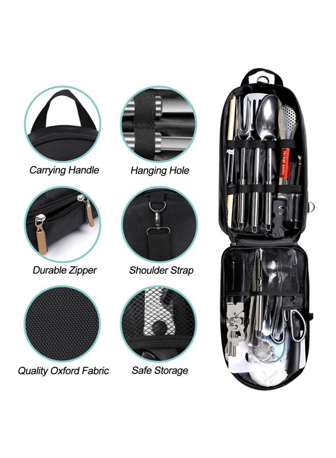 PRETTYFINE 35 Pcs Camping Kitchen Utensil Set Outdoor Kitchen Gear, Outdoor Cooking and Grilling Utensil Travel Set Perfect for Camping Accessories Cooking, RV Camp. Camping, BBQs, Parties and More - Image 2