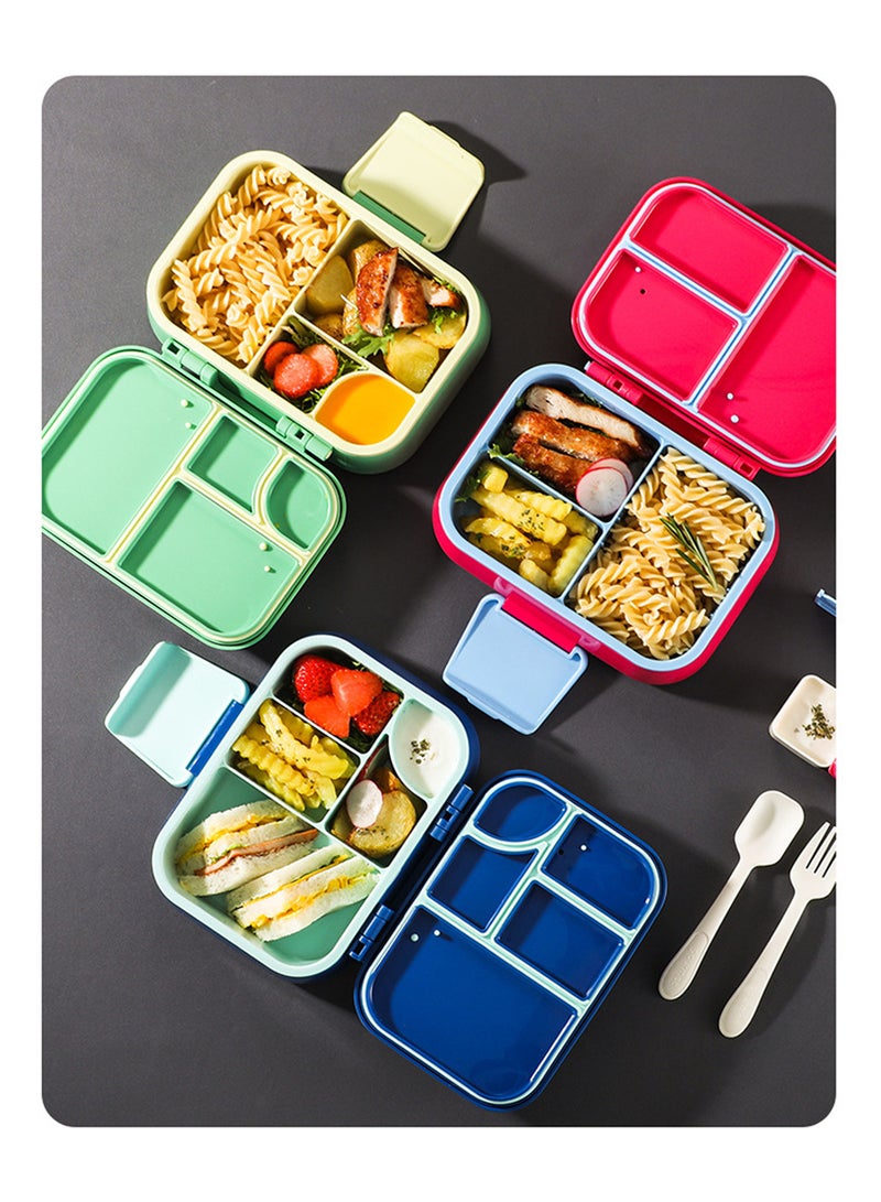 DB Innov. Lunch Box for Kid School, Bento Box with 3 Compartments, Leak-proof Food Container, Snack Box for Kids Adults Girls & Boys, Green - Image 4