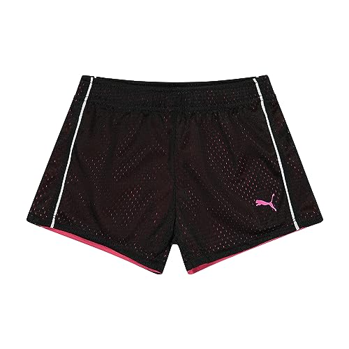 PUMA Big Girls' Active Double Mesh Short, Black, 8-10 (Medium) - Image 5
