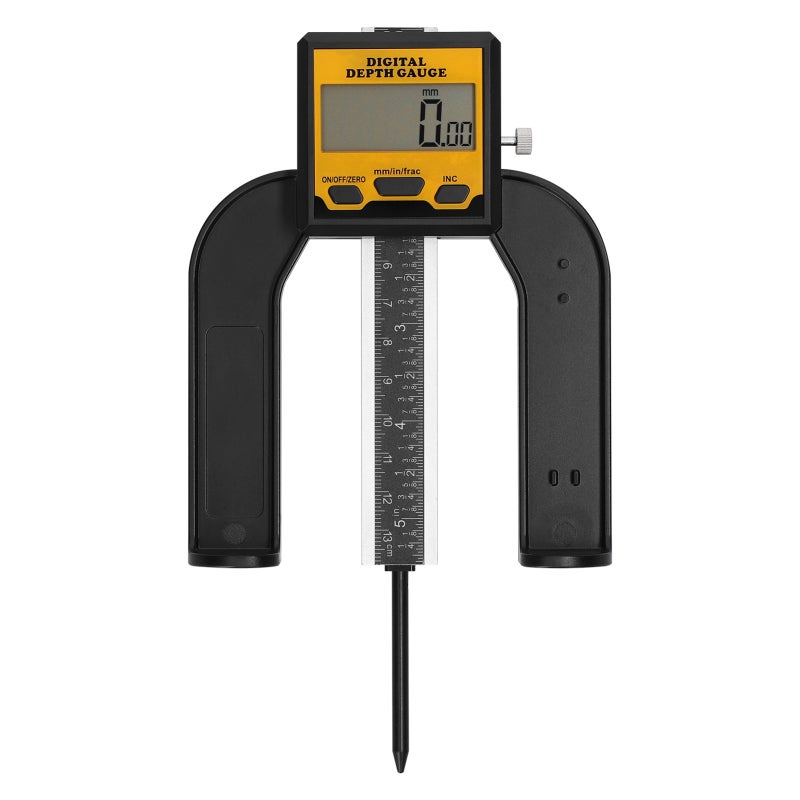 0-80mm Woodworking Depth Ruler Digital Tablesaw Height Ruler Digital Height Depth Gauge LCD Display Vernier Caliper 3 Unit Modes Auto Power Off with Magnetic Bottom - Image 1