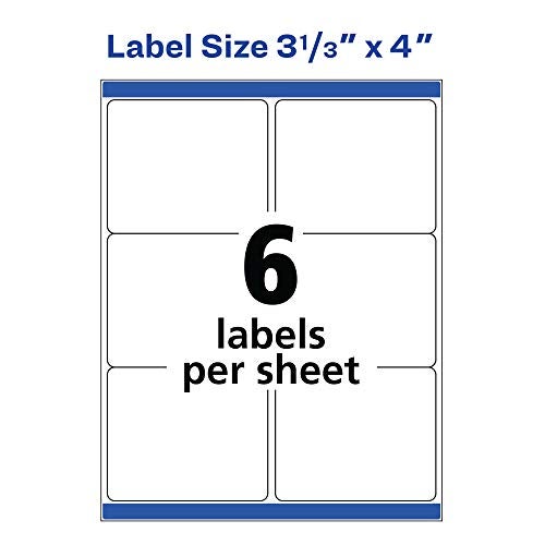 Avery Shipping Labels with TrueBlock, Laser/Inkjet Printers, 3-1/3"x4", White, Box of 60 (15264) - Image 5