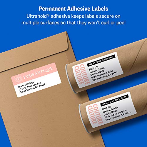 Avery Shipping Labels with TrueBlock, Laser/Inkjet Printers, 3-1/3"x4", White, Box of 60 (15264) - Image 3