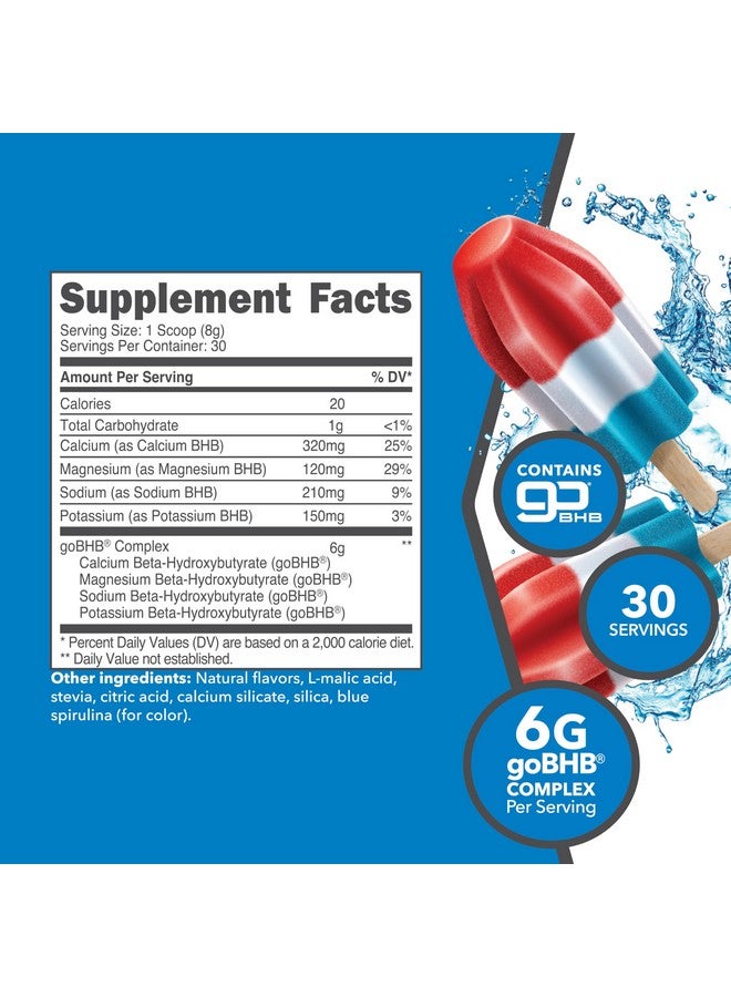 Ketologic Keto BHB (Patriot Pop Flavor) 30 Servings - Exogenous Ketone Supplement with goBHB, Beta-Hydroxybutyrate Salts - Image 2