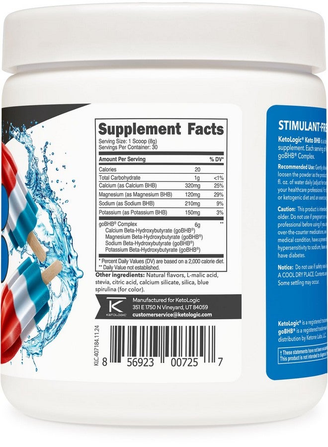 Ketologic Keto BHB (Patriot Pop Flavor) 30 Servings - Exogenous Ketone Supplement with goBHB, Beta-Hydroxybutyrate Salts - Image 4