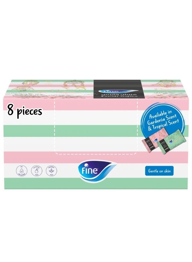 Fine مناديل جاردينيا والانتعاش الاستوائي عبوة من 8 - Image 1