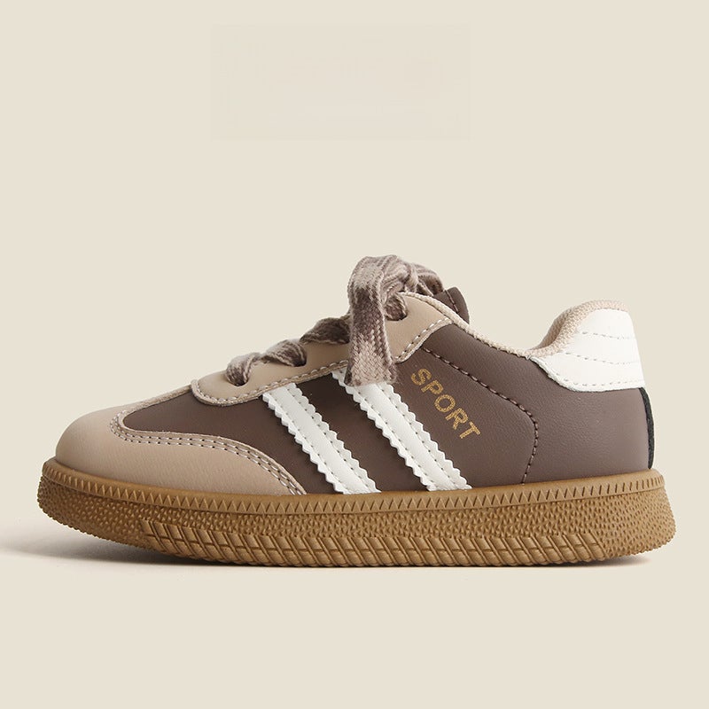 Kids 2024 Autumn Sneakers Boys Girls Casual Shoes Brown 