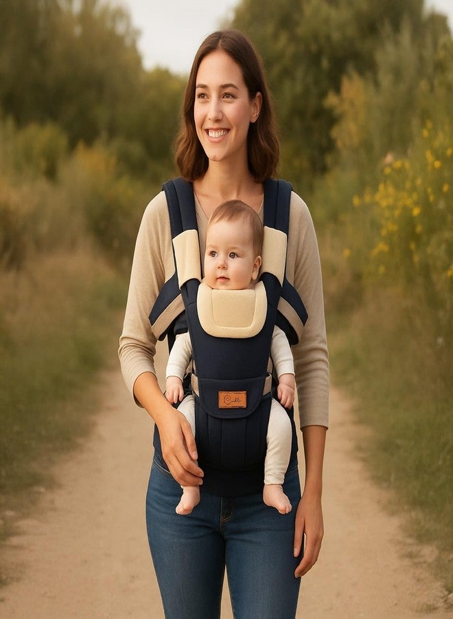 Cudli 4 in 1 Baby Carrier for Newborn to Toddler | Adjustable Ergonomic Baby Sling with Waist Belt and Padded Shoulder Straps | Breathable Soft Fabric Baby Carry Bag for Infants 4-36 Months - Image 1