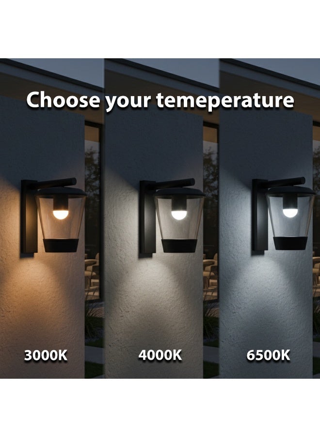 ALFRIDAY Modern Outdoor Wall Lantern — E27 Socket, Clear Glass, IP44 - Image 2