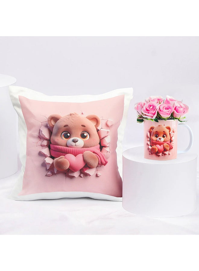 Ferns N Petals Valentine Day Cuddles Cushion n Mug Combo - Image 1