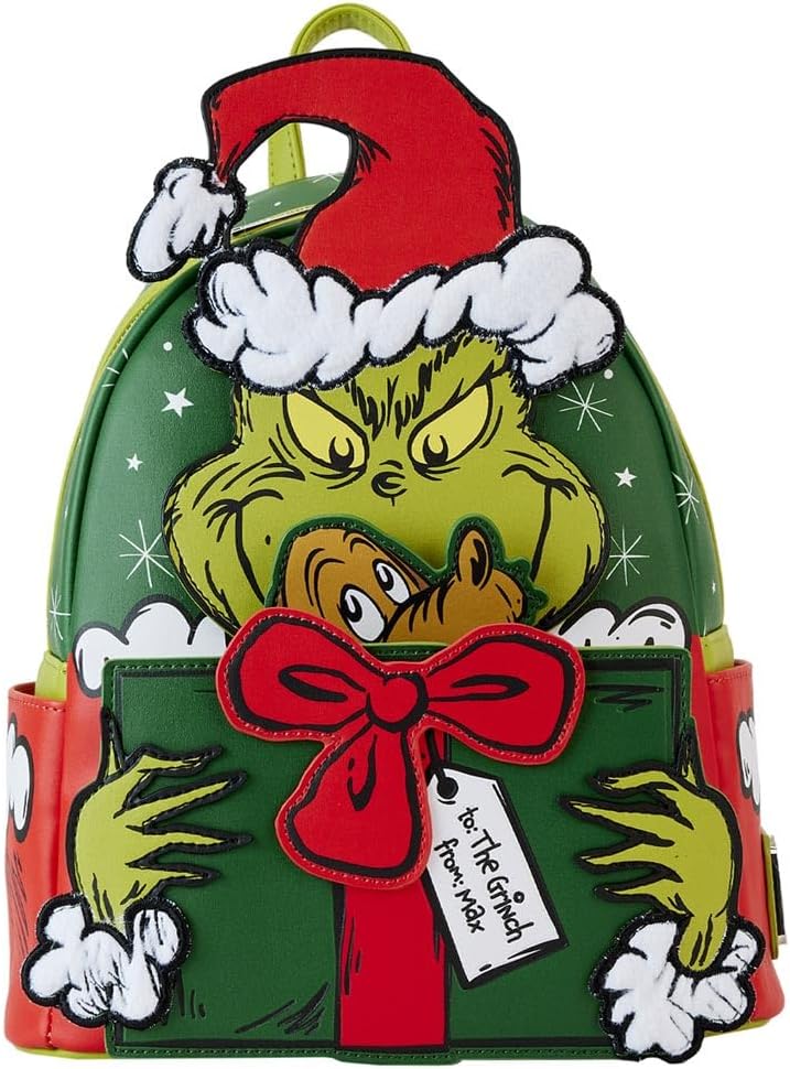 Loungefly Dr Seuss How the Grinch Stole Christmas Santa Cosplay Mini Backpack - Image 1