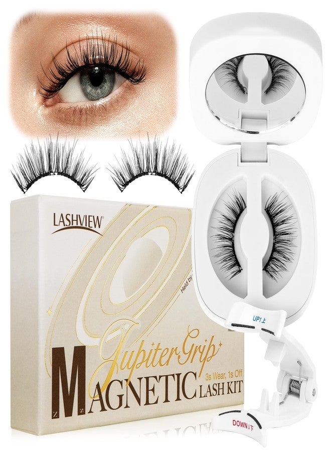 LASHVIEW Upgrade Soft Magnetic Eyelashes Natural Look, Reusable Magnetic Eyelashes with Applicator, No Glue Needed Magnetic Eyelashes Magnetic Lashes Kit, Easy to Wear and Remove CT01 - Image 1