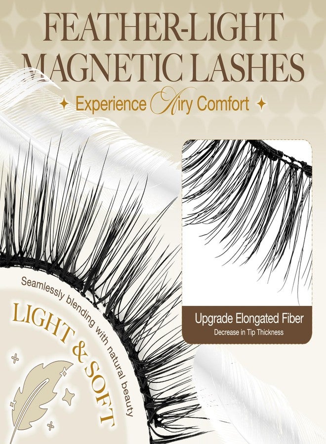 LASHVIEW Upgrade Soft Magnetic Eyelashes Natural Look, Reusable Magnetic Eyelashes with Applicator, No Glue Needed Magnetic Eyelashes Magnetic Lashes Kit, Easy to Wear and Remove CT01 - Image 4