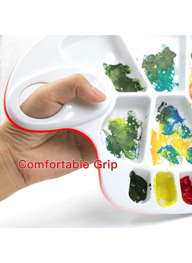 Premify 12 Pieces Painting Brush, Palette & Knife Set, Stainless Steel Acrylic Oil Painting Knives & Brushes, Fabric Paints Tools, Artist Paint Mixing Scraper, Oval Reusable Pallette Art - Image 4