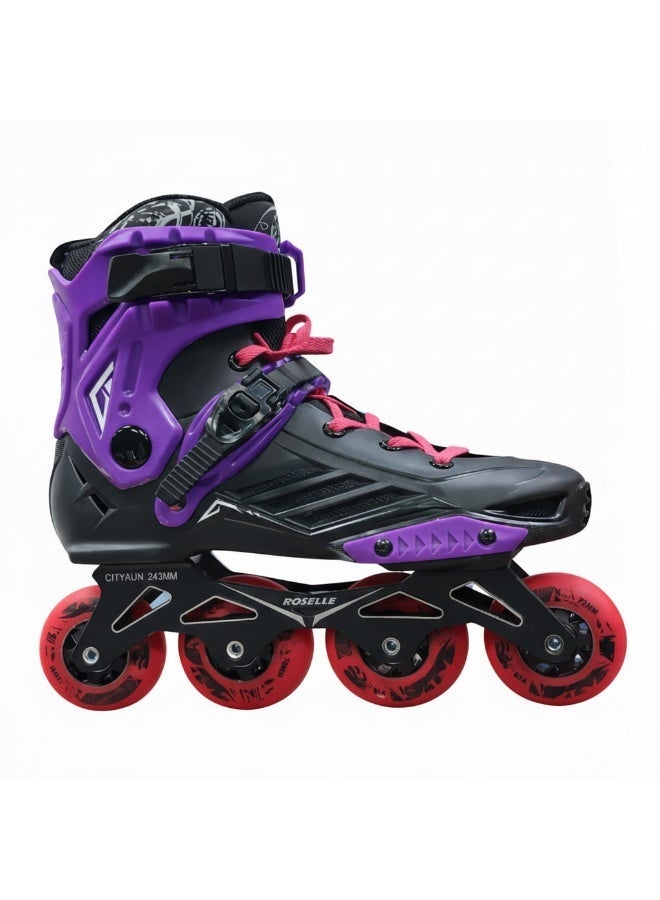 ROSELLE Professional Inline Skates with Aluminum Alloy Frame, ILQ-9 Bearings, 80mm 85A Wheels, Adjustable Buckle & Power Strap – Unisex Adult Fitness Roller Skates - Image 1