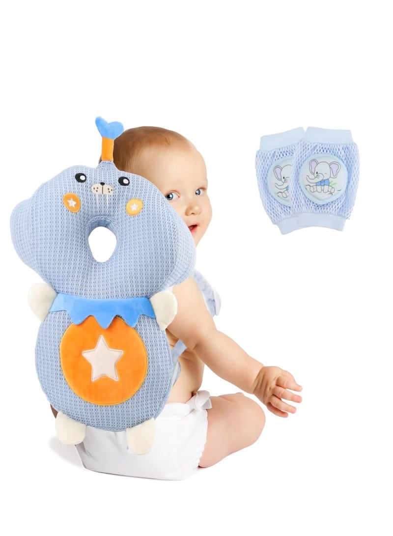 كابتن تيك Toddler Anti Falling Pillow Head Protector Baby Backpack with Knee Pads for Walking Crawling Adjustable Protection Wear Safety Pad - Image 1