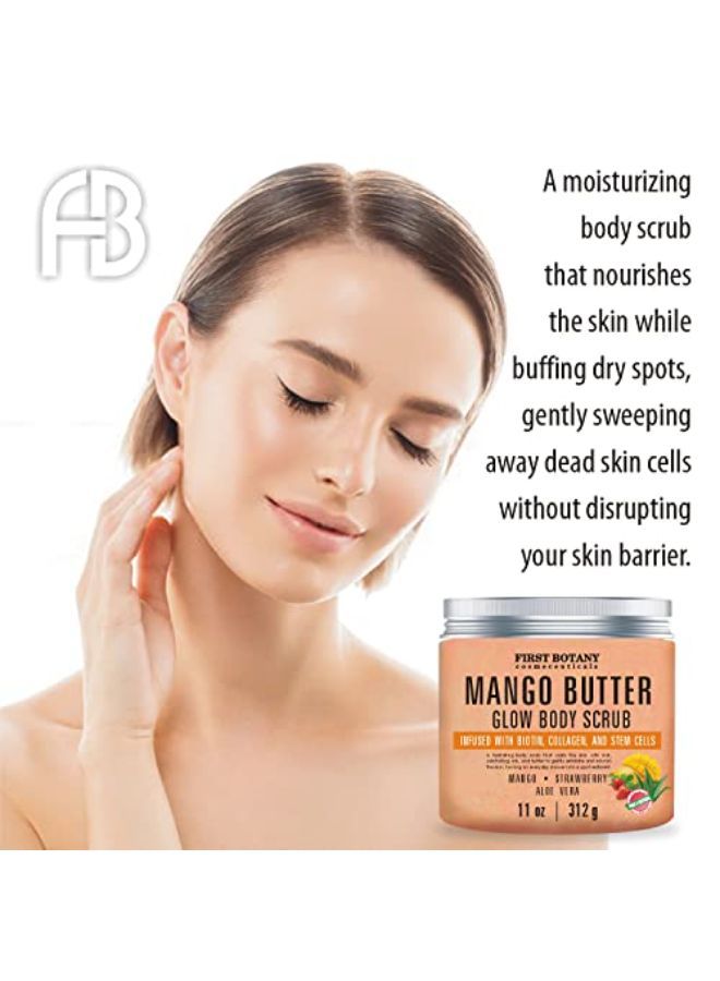 First Botany Body Scrub Exfoliator Biotin Collagen Stem Cells Natural Exfoliating Salt Scrub & Body & Face Souffle Hair Scrub Helps With Moisturizing Skin Acne Cellulite Dead Skin Scars Wrinkles 11 Oz - Image 4