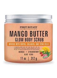 First Botany Body Scrub Exfoliator Biotin Collagen Stem Cells Natural Exfoliating Salt Scrub & Body & Face Souffle Hair Scrub Helps With Moisturizing Skin Acne Cellulite Dead Skin Scars Wrinkles 11 Oz  - Image 1