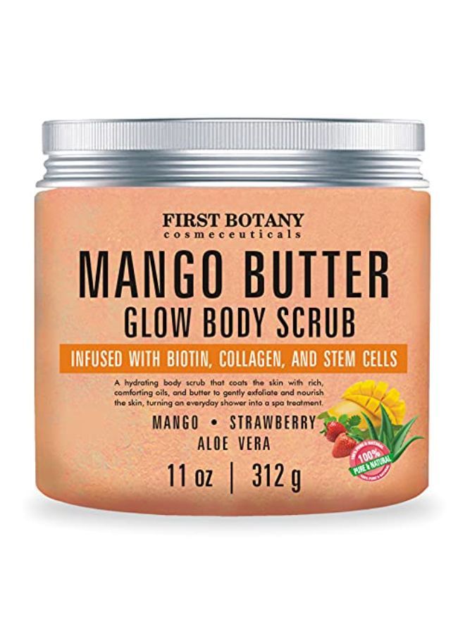 First Botany Body Scrub Exfoliator Biotin Collagen Stem Cells Natural Exfoliating Salt Scrub & Body & Face Souffle Hair Scrub Helps With Moisturizing Skin Acne Cellulite Dead Skin Scars Wrinkles 11 Oz - Image 1