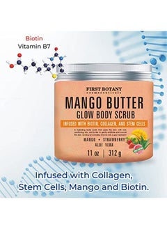 First Botany Body Scrub Exfoliator Biotin Collagen Stem Cells Natural Exfoliating Salt Scrub & Body & Face Souffle Hair Scrub Helps With Moisturizing Skin Acne Cellulite Dead Skin Scars Wrinkles 11 Oz  - Image 3