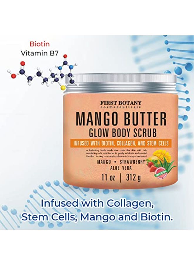 First Botany Body Scrub Exfoliator Biotin Collagen Stem Cells Natural Exfoliating Salt Scrub & Body & Face Souffle Hair Scrub Helps With Moisturizing Skin Acne Cellulite Dead Skin Scars Wrinkles 11 Oz - Image 3