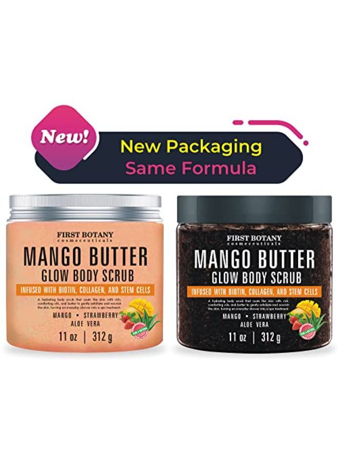 First Botany Body Scrub Exfoliator Biotin Collagen Stem Cells Natural Exfoliating Salt Scrub & Body & Face Souffle Hair Scrub Helps With Moisturizing Skin Acne Cellulite Dead Skin Scars Wrinkles 11 Oz - Image 2