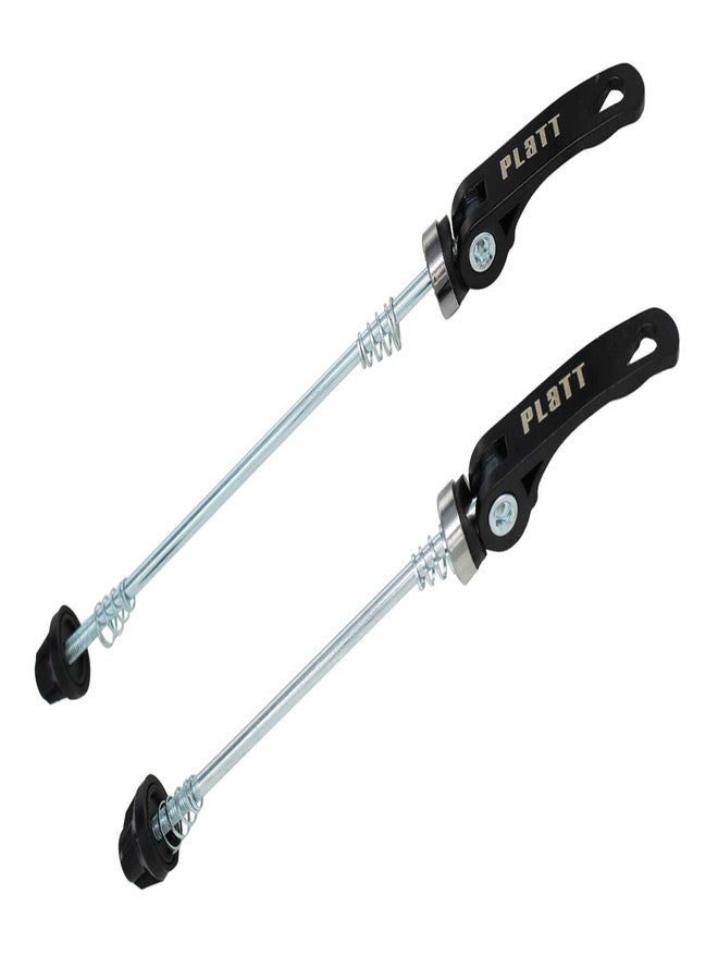 PLATT Bike Wheel Hub Skewers MTB Quick Release Skewers Front and Rear Axle Fit for Road Bike,Mountain Bike,BMX (Black,1Pair)… - Image 1