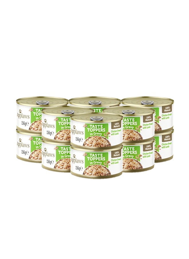 Applaws Taste Topper in Gravy Chicken Lamb Dog Tin - 12X 156g 