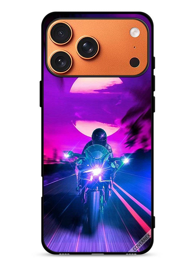 Covernex Apple iPhone 17 Pro Max Protective Case Cover Man On Bike Wallpaper - Image 1