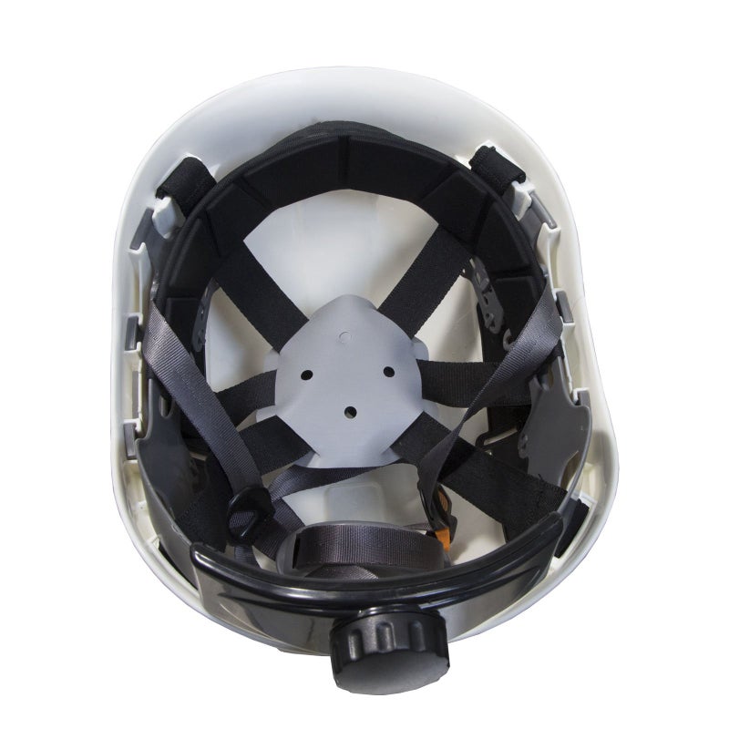 JORESTECH Hard Hat White ABS Work-at-Height and Rescue Slotted Ventilated Helmet with 6-Point Ratchet Suspension ANSI Z89.1-14 Certified for Work, Home, and General Headwear Protection HHAT-04 - Image 5