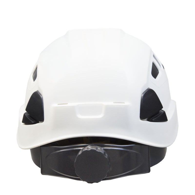 JORESTECH Hard Hat White ABS Work-at-Height and Rescue Slotted Ventilated Helmet with 6-Point Ratchet Suspension ANSI Z89.1-14 Certified for Work, Home, and General Headwear Protection HHAT-04 - Image 4