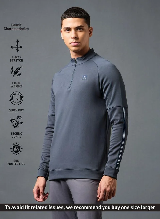 Technosport SOLID 4-WAY STRETCH T NECK FS by Styli