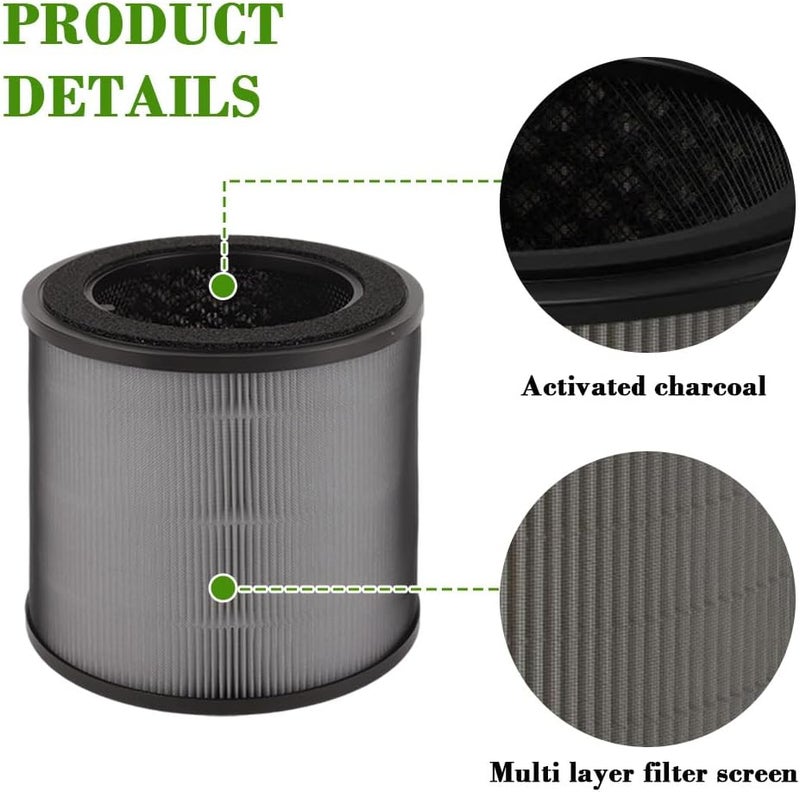 HASTHIP® Replacement Air Purifier Filter, 2-in-1 H13 True HEPA & Activated Carbon Filter Compatible with Philips 900 Series AC0950 AC0951, High-Efficiency Dust Odor Removal - Black - Image 3