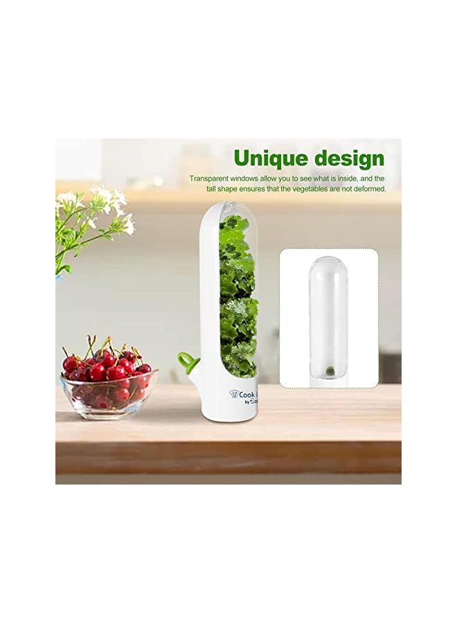 IAF IT WELL® Herb Keeper, Herb Storage Container, Keep your Vegetable Fresh in Refrigerator, Herb Savor Pod for Cilantro, Mint, Parsley, Asparagus - Image 2