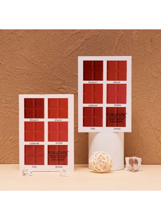 FOR LOVER Blush and highlighter palette - Image 3