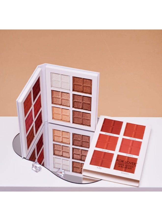 FOR LOVER Blush and highlighter palette - Image 2