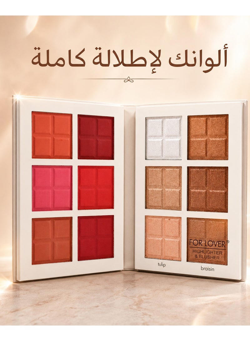 فور لوفر باليت بلاشر خدود وهيلايت - Image 1