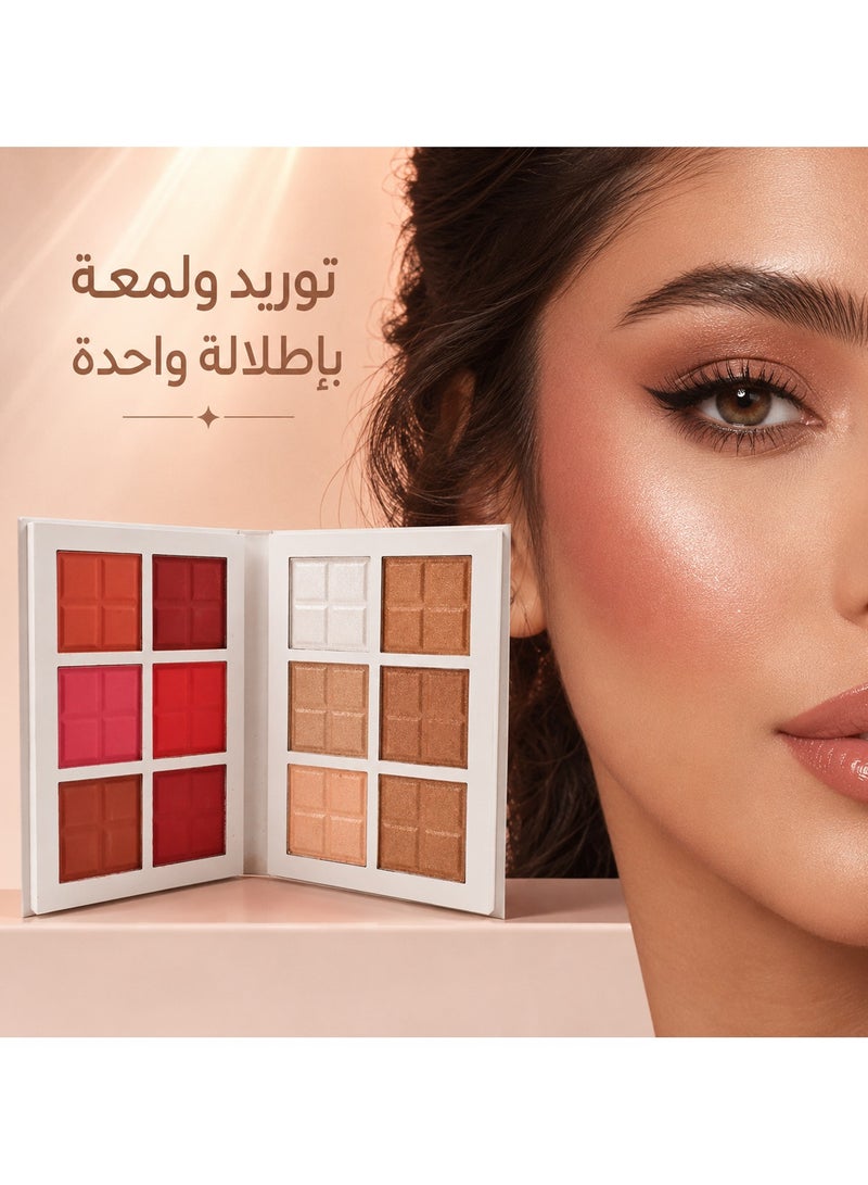 فور لوفر باليت بلاشر خدود وهيلايت - Image 2