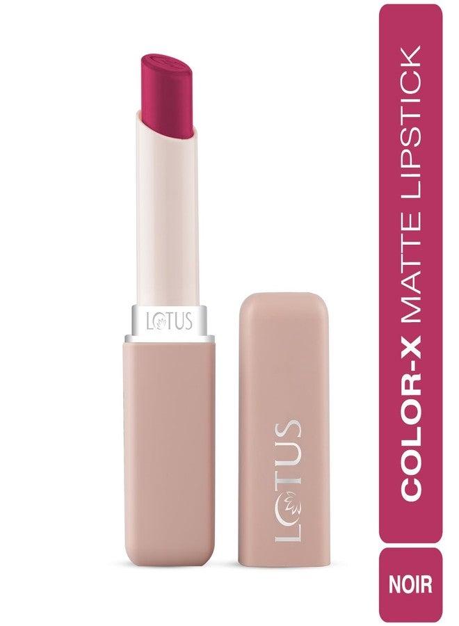 Lotus Makeup LOTUS MAKE-UP Color X Matte Lipstick | Long - Lasting | Vitamin E Infused | Smudge Proof | Bold | Highly Pigmented | Weightless Finish | NOIR - 06 | 3.8g - Image 2