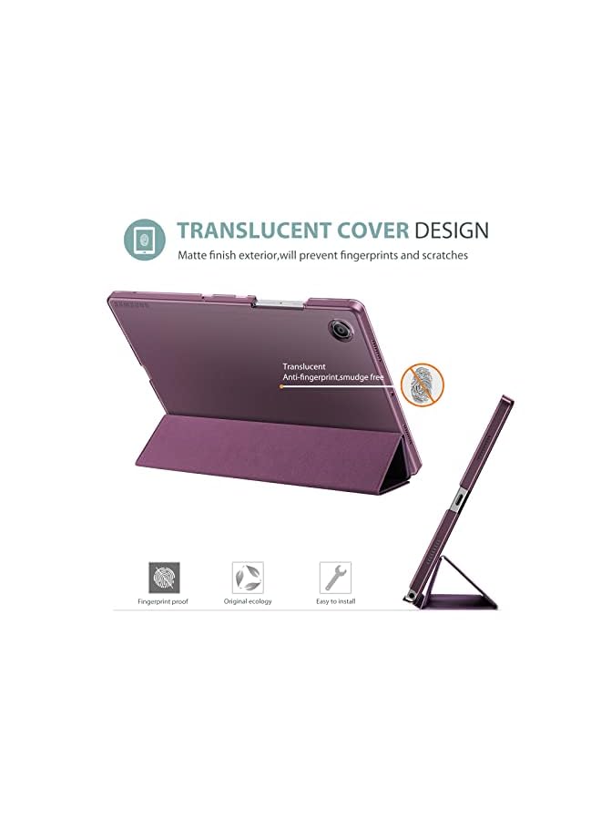 Procases For Galaxy Tab A8 10.5 Case, Slim Stand Hard Back Shell Protective Smart Cover Case For Galaxy Tab A8 10.5 Inch 2022 Sm-X200 X205 X207 -Purple - Image 4