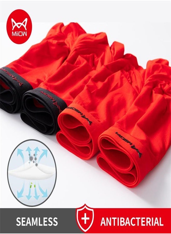 MIIOW - 3Pcs  Modal Men Underwear Boxer Shorts New Year Red Underpants For Man Underware Cueca Male Panties Men's Boxershorts - Image 1